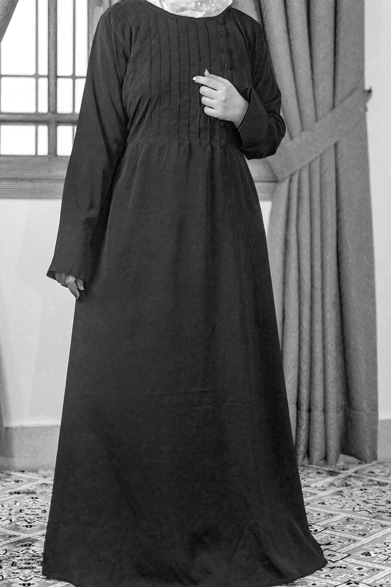 Pintex Chest Abaya