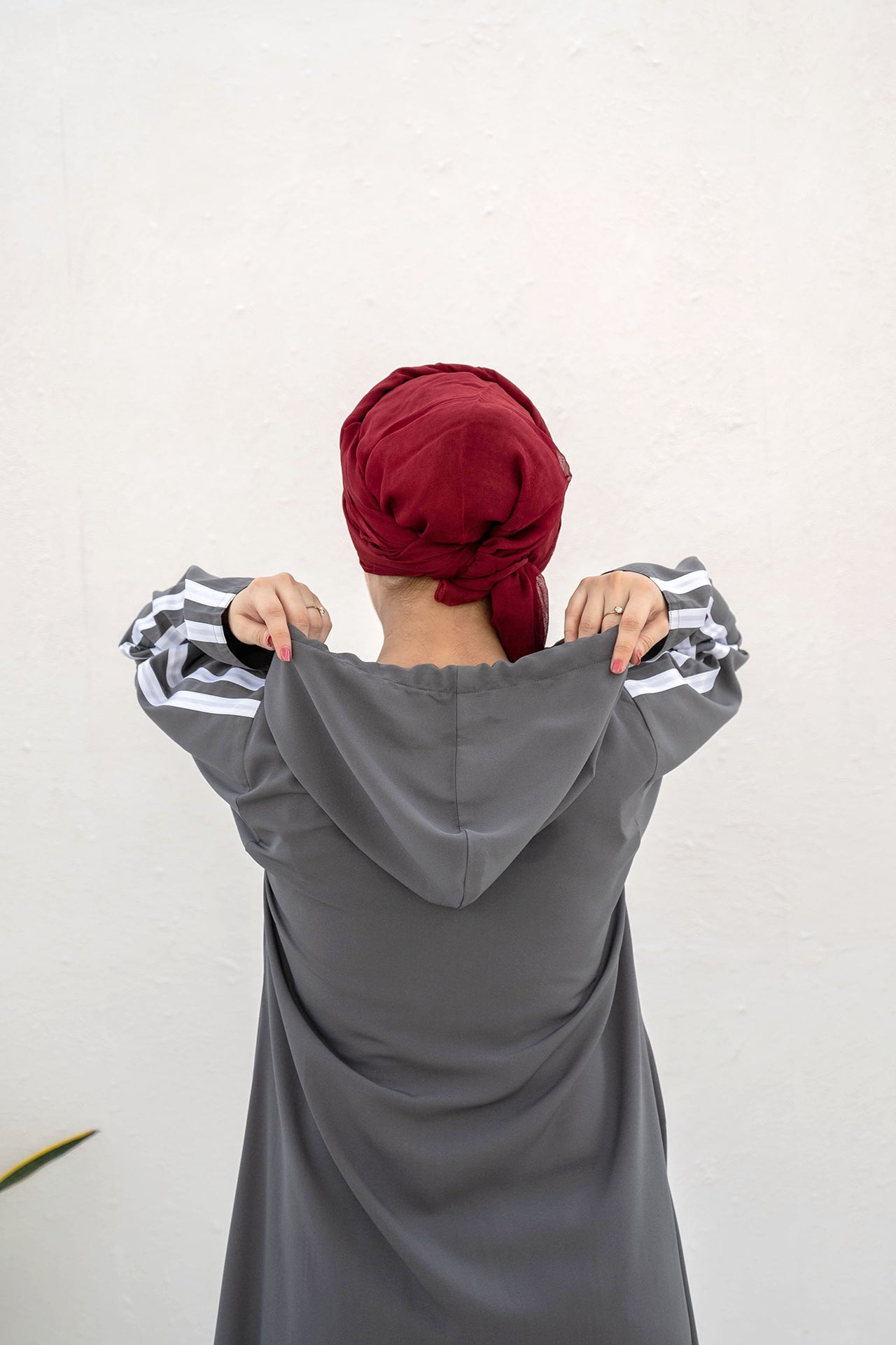 Modest Hoodie Abaya – Smokey Grey